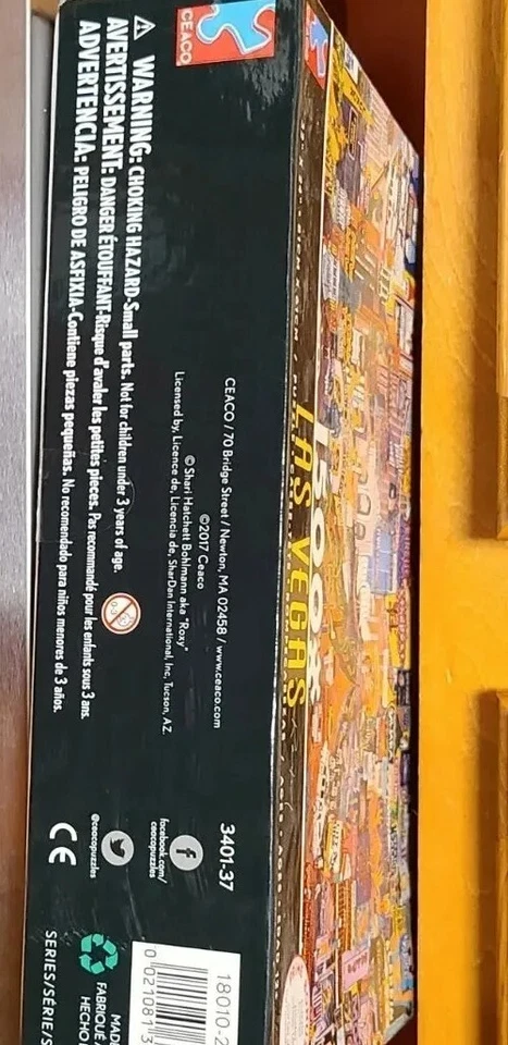 NEW LAS VEGAS 1500 piece Extra Large Jigsaw Puzzle 32"x24" NIB CEACO - Image 4 of 4