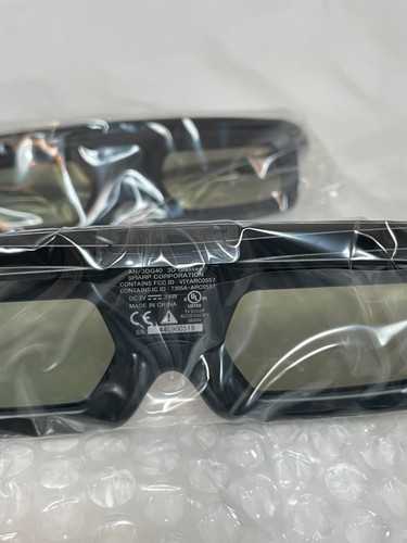 New 2-pack Sharp AN-3DG40 3D Glasses KOPTLA006WJN1 Aquos TV Theater w/Batteries - Picture 4 of 8