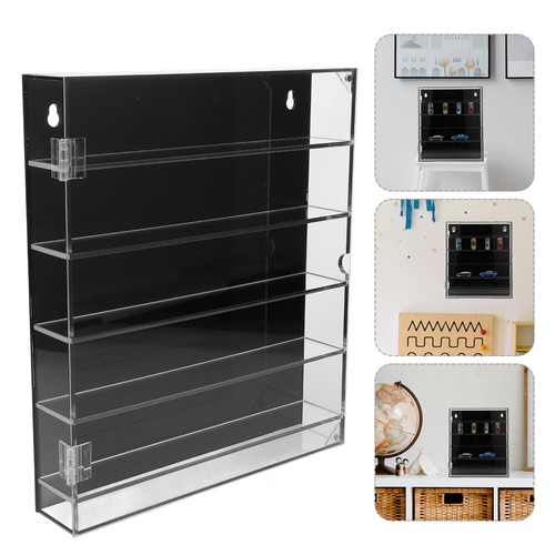 Toy Car Wall Mounted Storage Rack Acrylic Compartment Shelf Desktop Display - Picture 7 of 12