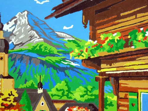 Gouache art naïf brésilien XX° VUE d'un VILLAGE signée Carlito Menezes de Sousa - Imagen 4 de 12