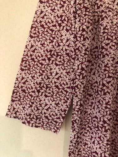 Made with Love Size L 12/14 Red/Pink White Long Sleeve Tiered Shift Dress BNWT - Picture 5 of 8