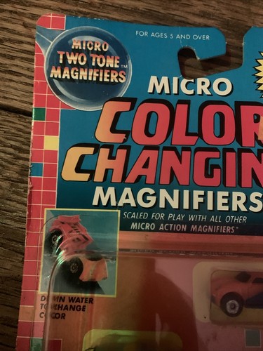 Micro Action Magnifiers Color Changing 1988 2 Car Pack #10032 SEALED - Picture 3 of 6