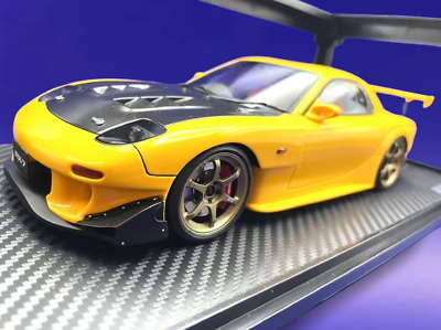RARE JDM 1/18 ignition model MAZDA RX-7 FD3S Yellow Carbon RARE JDM 1/18 ignition model MAZDA RX-7 FD3S Yellow Carbon