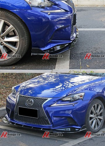 Fits Lexus IS200t IS350 IS250 F-Sport 2014-16 Front Bumper Lip Carbon Fiber Look - Picture 4 of 11