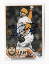 2023 TOPPS #180 DOMINIC LEONE GIANTS WHITE SOX AUTOGRAPHED SIGNED BASEBALL CARD