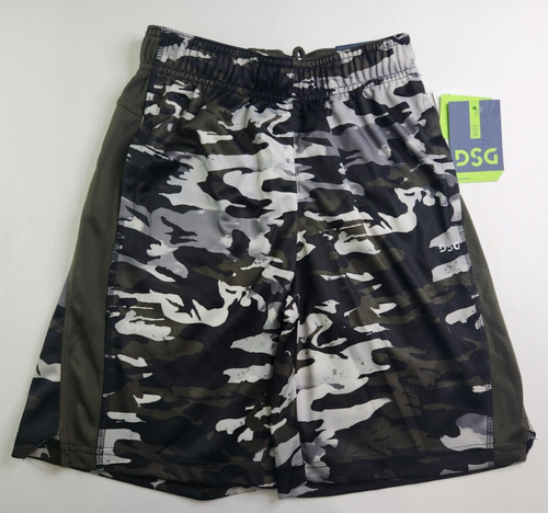 DSG Youth Boys Cloud Camo Forest 8" Performance Athletic Fit Shorts Size M