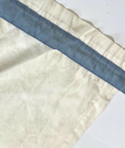 Vintage 70s Set Curtains Rare JC Penney Blue White Window Treatments Valances 3 - Picture 6 of 7