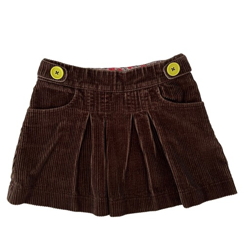 Mini Boden Skirt Size 5/6 Brown Neutral Corduroy Preppy Schoolgirl Fall EUC
