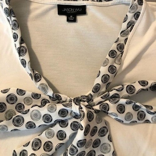 Jason Wu Target Cream T-shirt w/ bicycles tie sash - Picture 2 of 6
