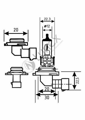 2x HB4 Lunex Blue White 3700K 9006 55W 12V Car Headlight Bulbs P22d Hard Case - Picture 2 of 3