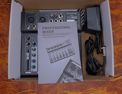Depusheng HT4 Bluetooth Compatible Professional Portable Digital DJ Console w/US - Picture 3 of 4