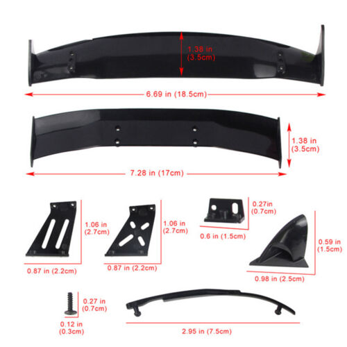 Auto Heckflügel Kunststoff für 1/10 RC Racing Drift Auto Heck Spoiler Flügel - Bild 9 von 9