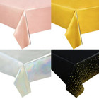 274*137cm Rose Gold Disposable Tablecloth Plastic Table Cloth  Party Wedding