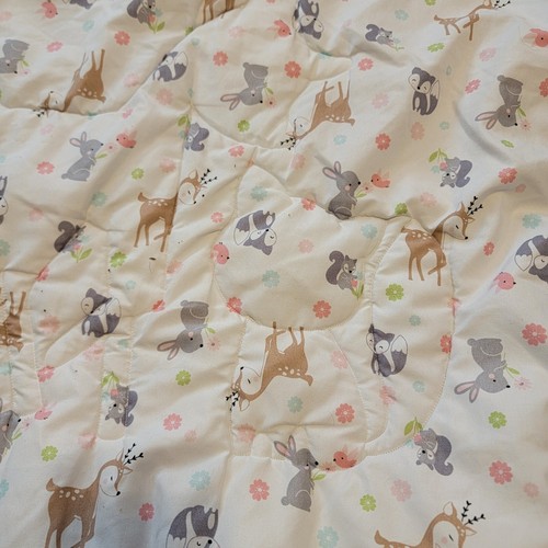 Parent's Choice Woodland Forest Nursery Crib Comforter Deer Rabbit - Picture 7 of 7