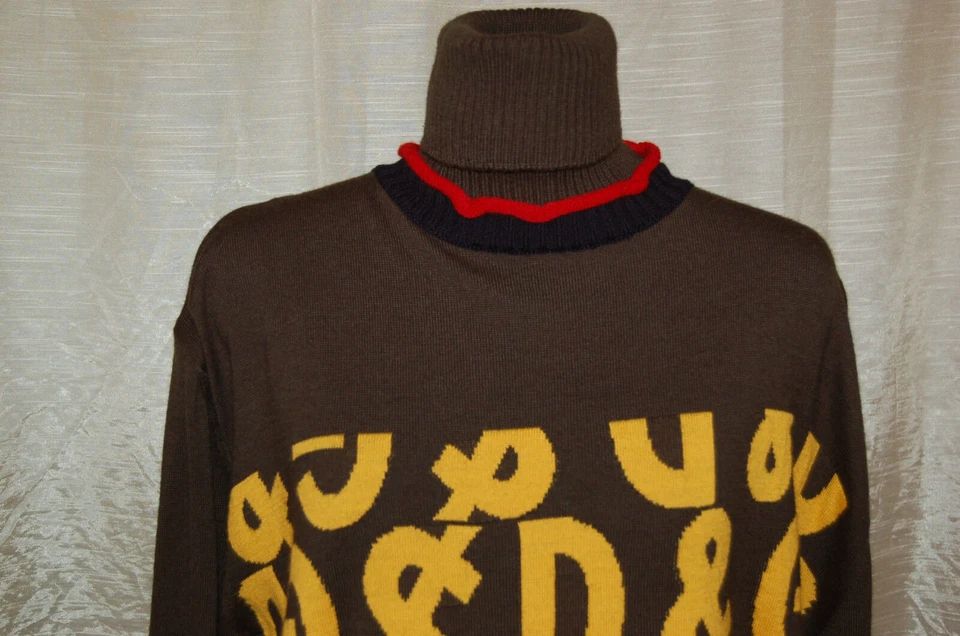 Suéter Dolce & Gabbana D&G Mediano Mujer Verde Mezcla Lana Cuello Tortuga Damas Foto 2 de 4