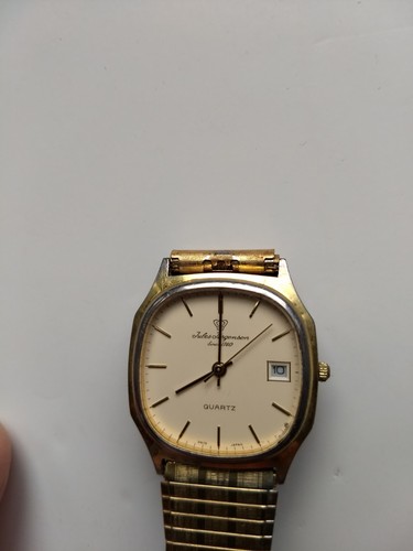 Vintage Jules Jurgensen Goldtone Men's Quartz Wrist Watch 4528 - Picture 4 of 5