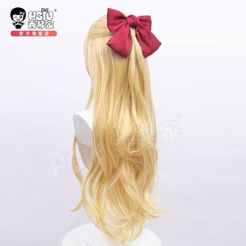 Sailor Moon Sailor Venus V Aino Minako Gold Long Hairpieces + Bowtie Cosplay Wig - Bild 10 von 10