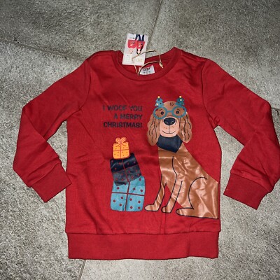 Weihnachten Kinder Sweatshirt, Gr. 116, Neu