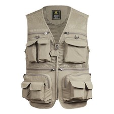 Breathable Fishing Travel Mesh Vest with Zipper Pockets Summer W3N2
