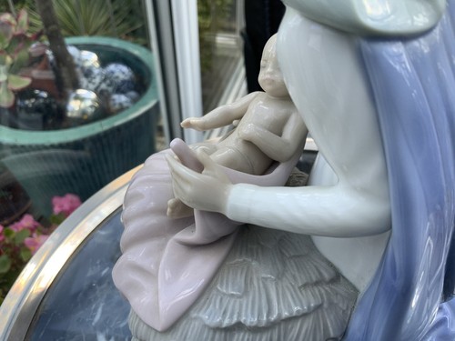 RAR Vintage LLADRO NAO SIGNIERT Porzellan Figur Mutter Kind Baby Freude Nr 1153 - Bild 10 von 12