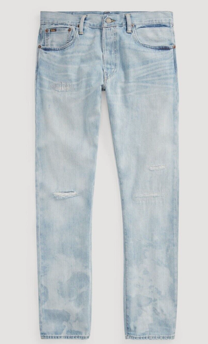 Polo Ralph Lauren The Varick Slim Straight Distressed Sun Faded Jeans Gr. 34/32