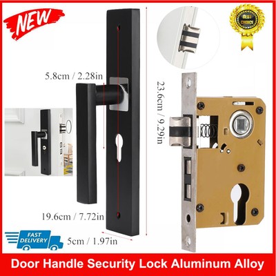 Door Handle Security Lock Aluminum Alloy With Keys For Bedroom Bathroom Black Ebay