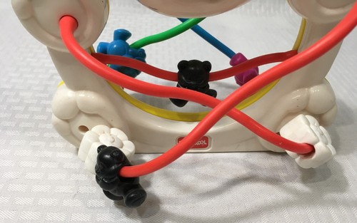 VINTAGE PLAYSKOOL CHILDREN'S ACTIVITY TOY / YELLOW DOG & PANDA BEAR / MICROBAN - Picture 6 of 6