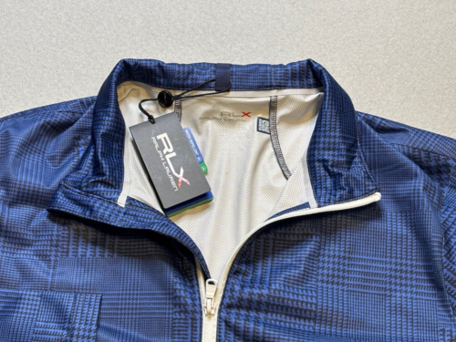 RLX Golf Polo Ralph Lauren Blue Convertible Water Repellent Jacket Men's Med - Picture 3 of 11
