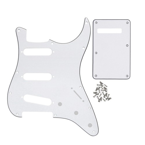 SSS ST Gitarrenschlagbrett 11-Loch Kratzplatte Rückseite Tremolo Abdeckung für FD ST - Bild 42 von 80