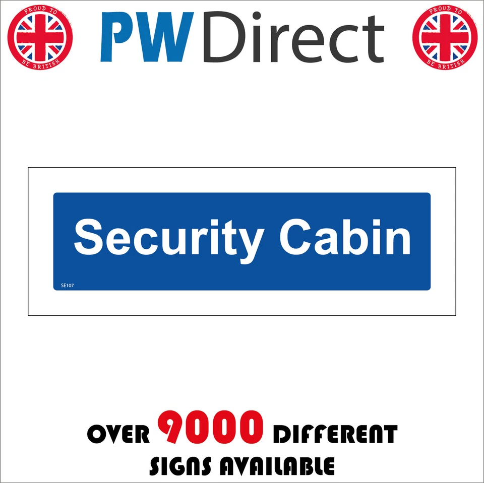 PWDIRECT SE107 SECURITY CABIN SIGN GUARDS DOGS SITE THIEVES BEWARE DOOR PLAQUE WARNING