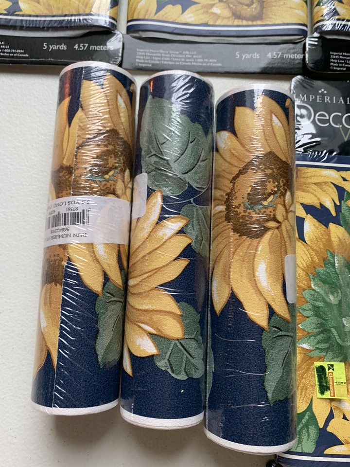 Sunflower Wallpaper Border. 2 Styles16.5 Yd & 30yd NOS Vintage Kmart
