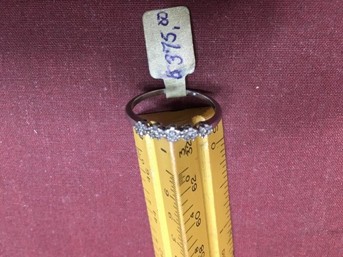 10 Karat White Gold and Diamond Ring - Size 8-3/4 - Picture 2 of 6