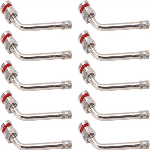 10 Pcs TR545D 60-degree Bend Valve Stems with Nickel-plated Brass - Picture 10 of 12