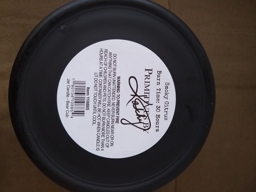Primitives By Kathy Smoky Citrus Bear Cub 14 oz Jar Candle - Picture 3 of 3