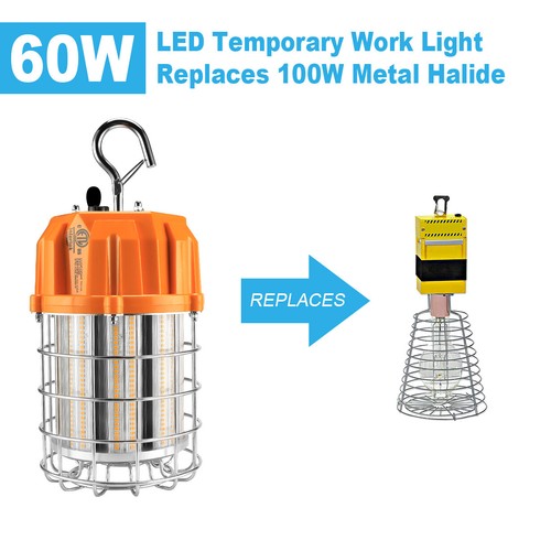 Portable 60W LED Temporary Work Light Warehouse Workshop Hanging Lamp Plug&Play - Picture 11 of 11