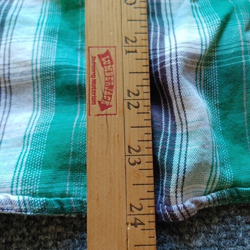 Cruel Girl Shirt Womens Medium Green Purple Plaid Western Snap Long Sleeve - Picture 6 of 8