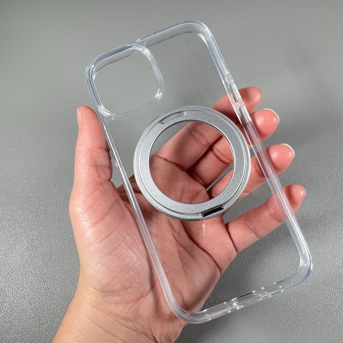 Funda TORRAS para iPhone 15 - Transparente Diamante | Magnética | Serie Ostand Spin - Imagen 3 de 20