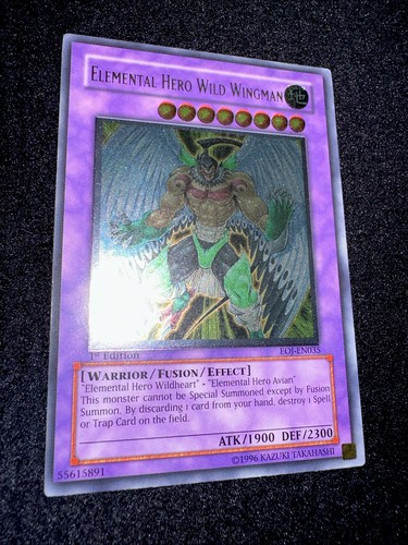 🔥YUGIOH • ELEMENTAL HERO WILD WINGMAN • ULTIMATE RARE • EOJ-EN035 • 1st • NM🔥 - Picture 6 of 8