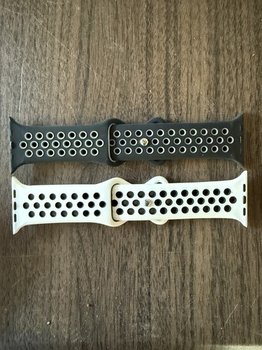 Apple Watch Nike Silicone Band Strap 42mm 2 Pack Black Gray/White Black - Zdjęcie 5 z 7