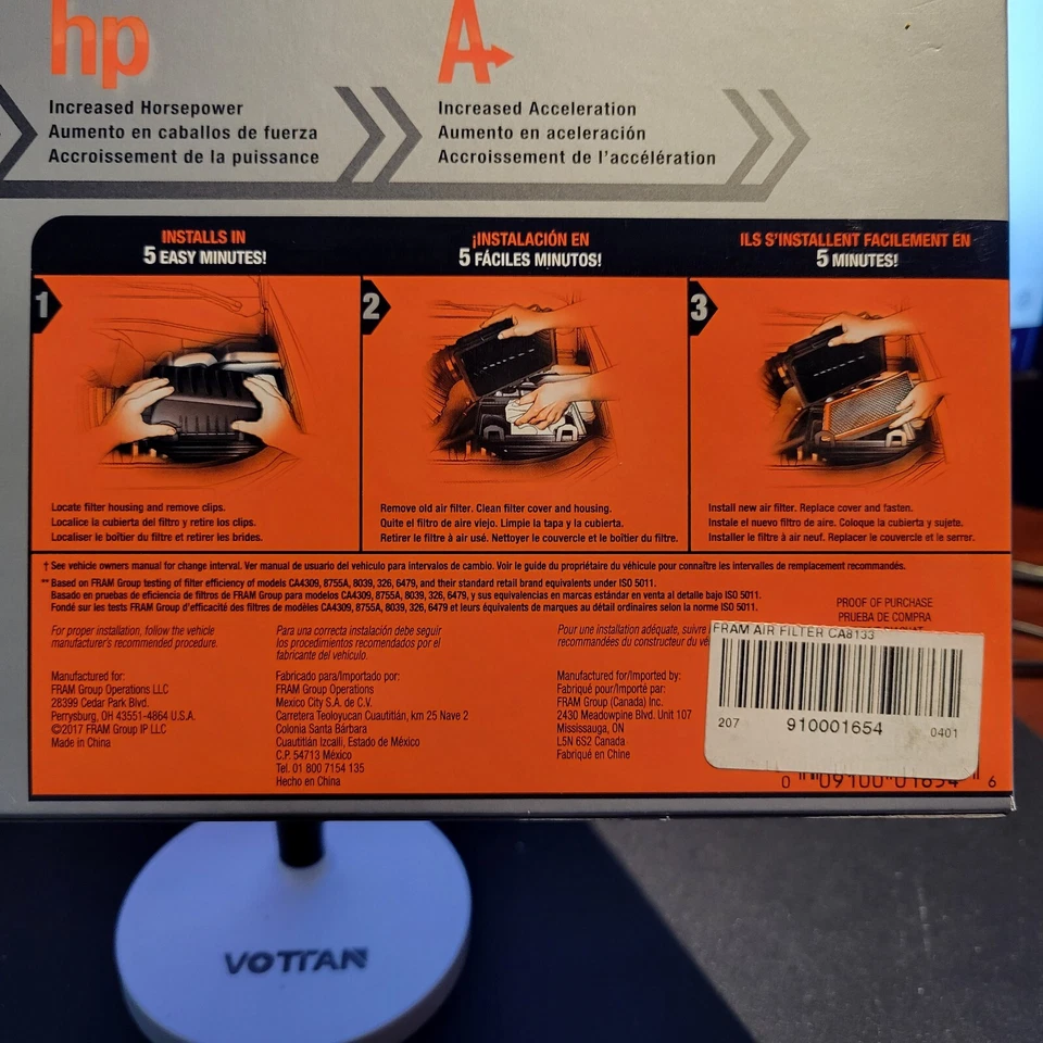 Дополнительный защитный воздушный фильтр рамы CA8133 1998 1999 2000 2001 2002 Honda Accord 2,4 л - Изображение 4 из 4