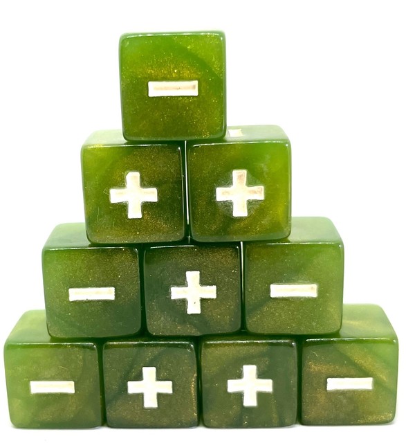 10 dadi Schicksal RPG da tavolo Fate Fudge Core gioco di ruolo Powder Green- 10 dadi Schicksal RPG da tavolo Fate Fudge Core gioco di ruolo Powder Green-
