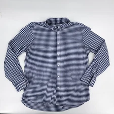Vineyard Vines On The Go Shirt Mens Large Blue Plaid Button Long Sleeve Performa