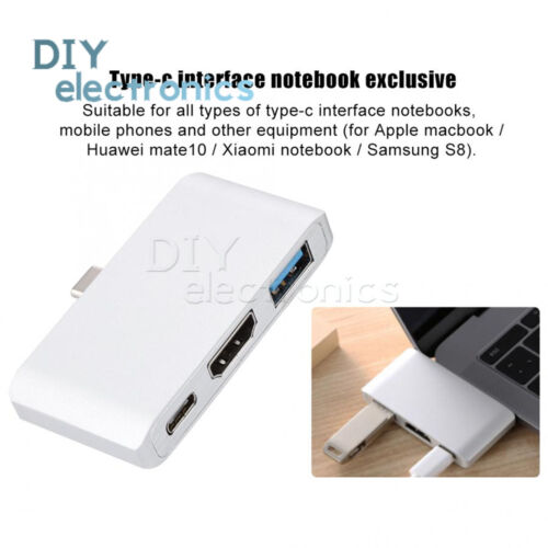 3/7 in 1 USB-C Hub Single/Dual Typ-C Adapter 4K HDMI für MacBook Pro US - Bild 23 von 30