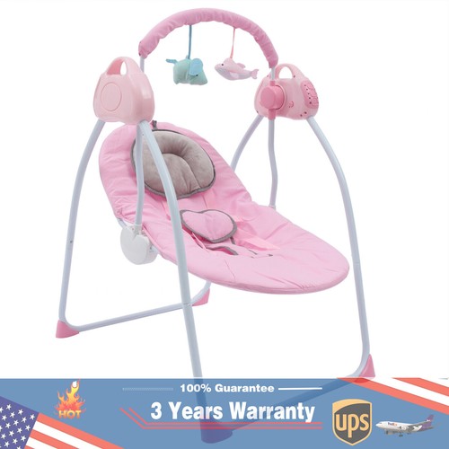 Electric Baby Swing Infant Cradle Toddler With Bluetooth Music Rocker Chair USA - Picture 6 of 22