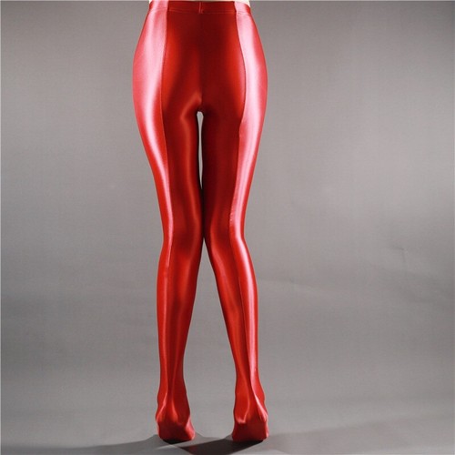 Yoga Leggings Plus Shiny Transparent Shiny Size Pants Crotch Stirrup Ultra-Thin - Picture 14 of 23
