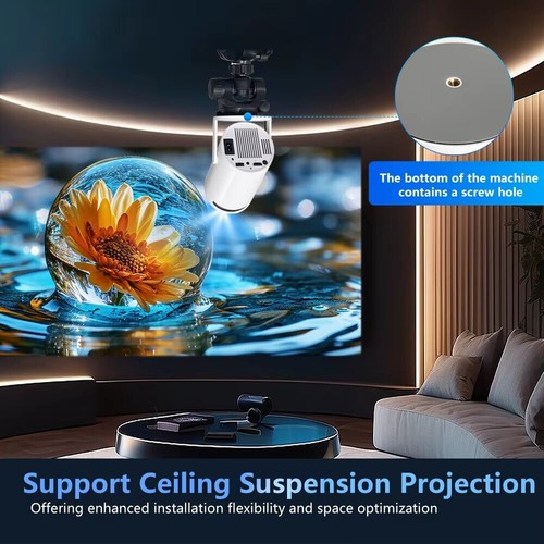 Portable Projector Dual Wifi Flexible Home Cinema Magic Outdoor Bundle Android - Picture 12 of 48