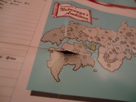 Nobunaga's Ambition II Nintendo NES Foldable Promo Poster Map Insert ONLY