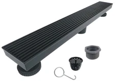 RELN shower drains Linear Matte Black Grate 28" Premium 304 stainless steel
