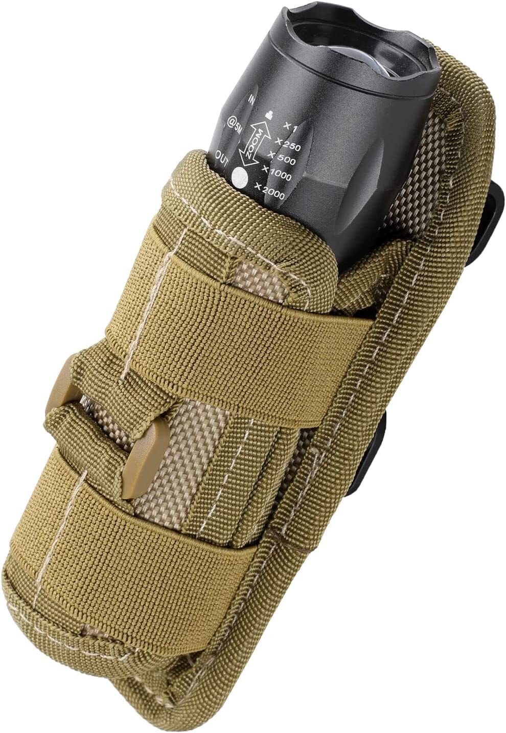 Hunting Tactical Flashlight Pouch Holster Rotatable Flashlight Holder