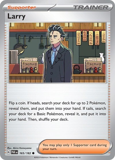 Pokemon Larry (165/281) Paradox Rift LP REVERSE HOLO